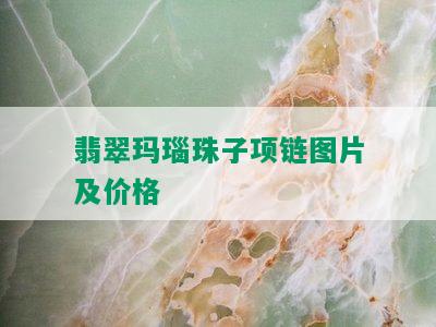 翡翠玛瑙珠子项链图片及价格