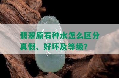 翡翠原石种水怎么区分真假、好坏及等级？