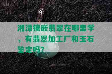 湘潭镶嵌翡翠在哪里学，有翡翠加工厂和玉石鉴定吗？