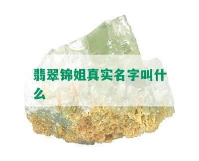 翡翠锦姐真实名字叫什么