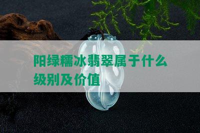 阳绿糯冰翡翠属于什么级别及价值