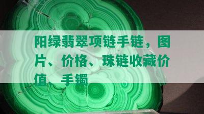 阳绿翡翠项链手链，图片、价格、珠链收藏价值、手镯