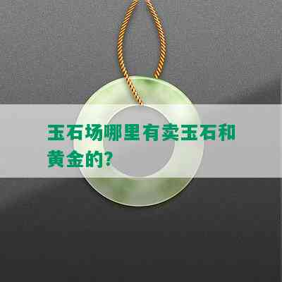 玉石场哪里有卖玉石和黄金的？