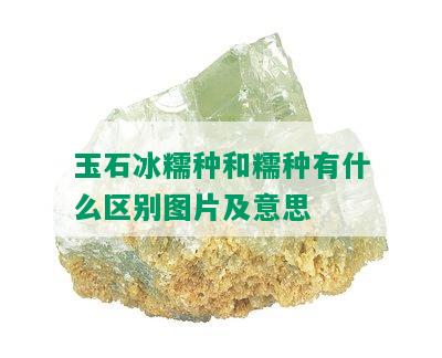 玉石冰糯种和糯种有什么区别图片及意思