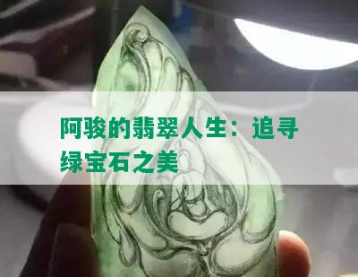 阿骏的翡翠人生：追寻绿宝石之美