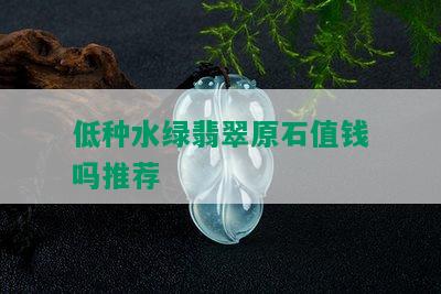 低种水绿翡翠原石值钱吗推荐