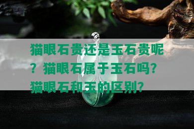 猫眼石贵还是玉石贵呢？猫眼石属于玉石吗？猫眼石和玉的区别？