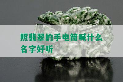 照翡翠的手电筒喊什么名字好听