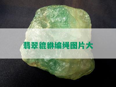 翡翠貔貅编绳图片大