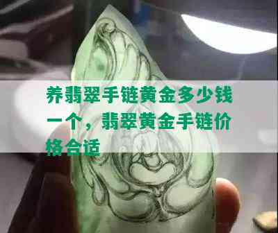 养翡翠手链黄金多少钱一个，翡翠黄金手链价格合适