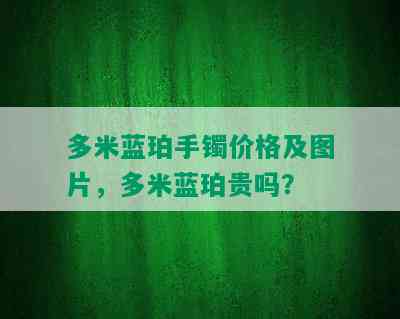 多米蓝珀手镯价格及图片，多米蓝珀贵吗？