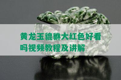 黄龙玉貔貅大红色好看吗视频教程及讲解