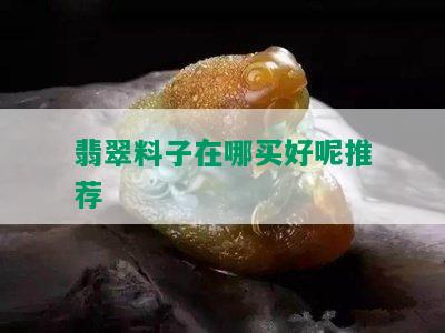 翡翠料子在哪买好呢推荐