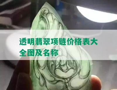 透明翡翠项链价格表大全图及名称