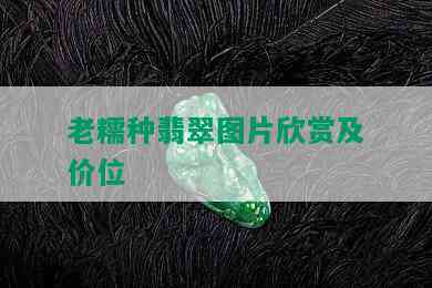 老糯种翡翠图片欣赏及价位