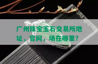 广州珠宝玉石交易所地址，官网，场在哪里？