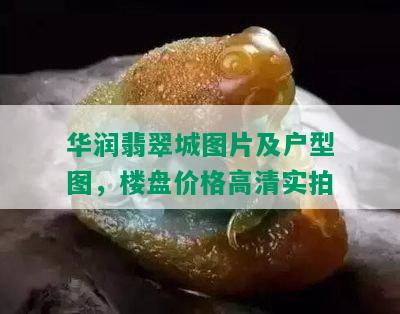 华润翡翠城图片及户型图，楼盘价格高清实拍