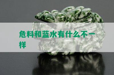 危料和蓝水有什么不一样