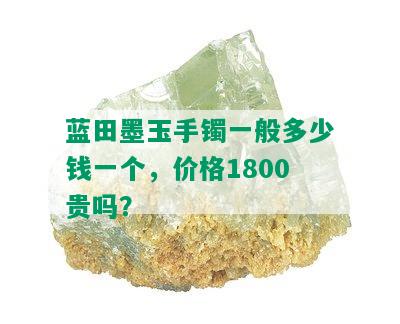 蓝田墨玉手镯一般多少钱一个，价格1800贵吗？