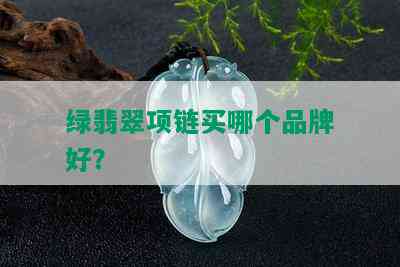 绿翡翠项链买哪个品牌好？