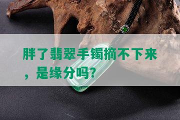 胖了翡翠手镯摘不下来，是缘分吗？