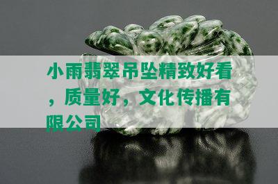 小雨翡翠吊坠精致好看，质量好，文化传播有限公司