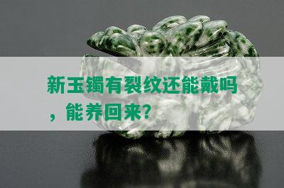 新玉镯有裂纹还能戴吗，能养回来？