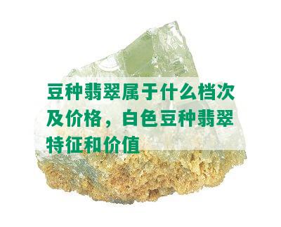 豆种翡翠属于什么档次及价格，白色豆种翡翠特征和价值