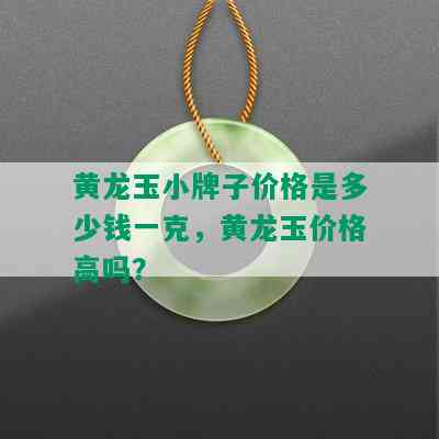 黄龙玉小牌子价格是多少钱一克，黄龙玉价格高吗？