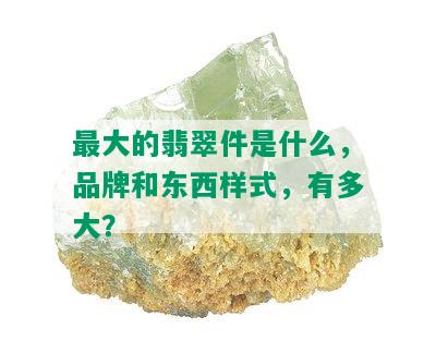 更大的翡翠件是什么，品牌和东西样式，有多大？