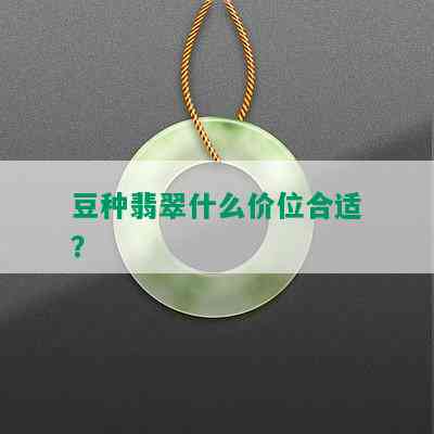 豆种翡翠什么价位合适？