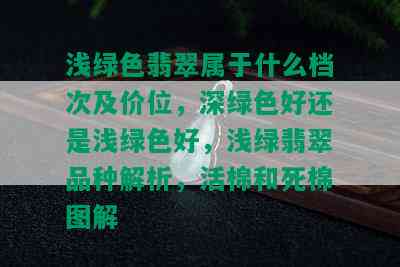 浅绿色翡翠属于什么档次及价位，深绿色好还是浅绿色好，浅绿翡翠品种解析，活棉和死棉图解