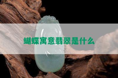 蝴蝶寓意翡翠是什么