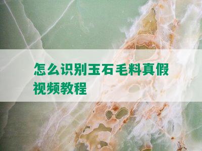 怎么识别玉石毛料真假视频教程