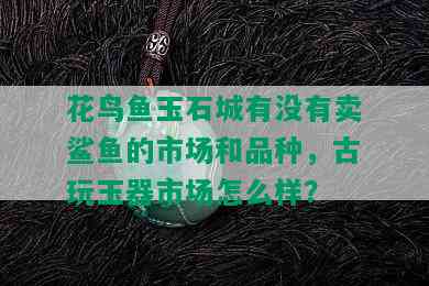 花鸟鱼玉石城有没有卖鲨鱼的市场和品种，古玩玉器市场怎么样？