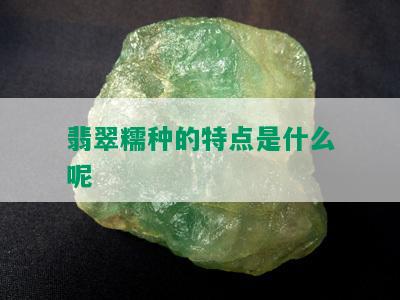 翡翠糯种的特点是什么呢