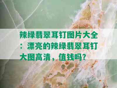 辣绿翡翠耳钉图片大全：漂亮的辣绿翡翠耳钉大图高清，值钱吗？