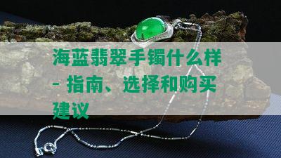 海蓝翡翠手镯什么样 - 指南、选择和购买建议