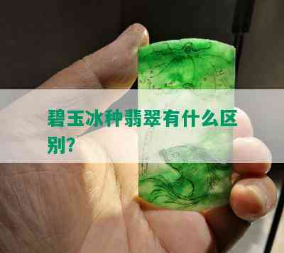 碧玉冰种翡翠有什么区别？