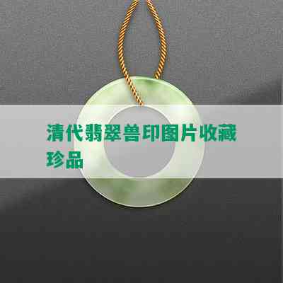 清代翡翠兽印图片收藏珍品