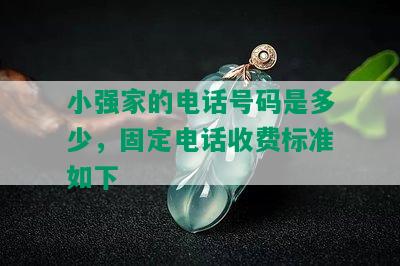 小强家的电话号码是多少，固定电话收费标准如下