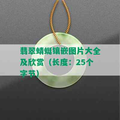 翡翠蜻蜓镶嵌图片大全及欣赏（长度：25个字节）