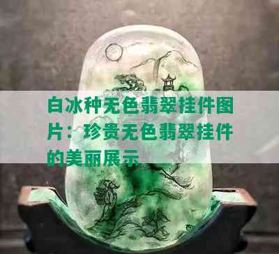 白冰种无色翡翠挂件图片：珍贵无色翡翠挂件的美丽展示