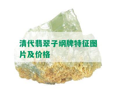 清代翡翠子纲牌特征图片及价格