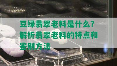 豆绿翡翠老料是什么？解析翡翠老料的特点和鉴别方法