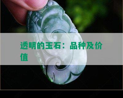 透明的玉石：品种及价值