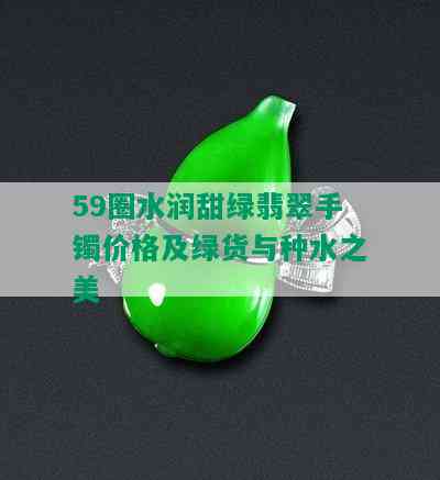 59圈水润甜绿翡翠手镯价格及绿货与种水之美