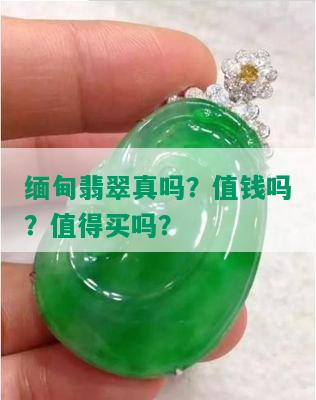 缅甸翡翠真吗？值钱吗？值得买吗？