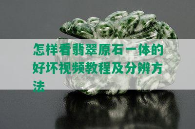 怎样看翡翠原石一体的好坏视频教程及分辨方法