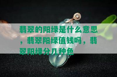 翡翠的阳绿是什么意思，翡翠阳绿值钱吗，翡翠阳绿分几种色